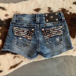 Patriotic Miss Me Signature Shorts size 25